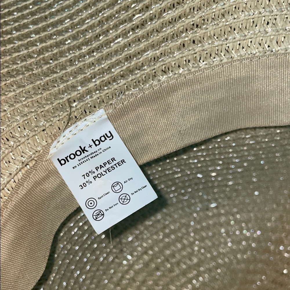 Brook & Bay Chic Women's Straw Hat with Black Script - Picture 7 of 8